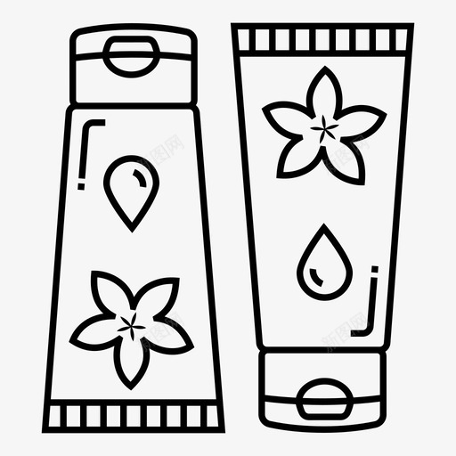 洗面奶洗脸奶面霜图标svg_新图网 https://ixintu.com 护肤品 洗脸奶 洗面奶 浴室 管子 面部护理 面霜