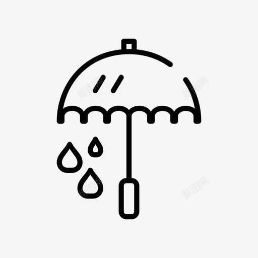 伞城市雨图标svg_新图网 https://ixintu.com 乌布 城市 天气 间隙 随机 雷拉