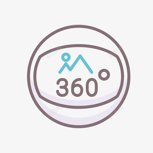 360度增强现实5线性颜色图标svg_新图网 https://ixintu.com 360度 增强 现实 线性 颜色