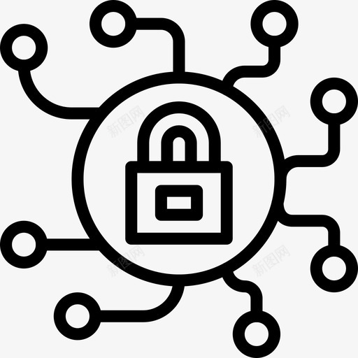 安全技术94线性图标svg_新图网 https://ixintu.com 安全 技术 线性