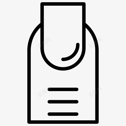 手指法式美甲图标svg_新图网 https://ixintu.com 化妆品 常规 手指 指甲 法式 系列 美容 美甲