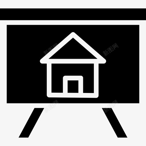 演示房地产149实心图标svg_新图网 https://ixintu.com 实心 房地产 演示