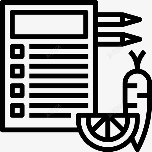 检查表健康生活20线性图标svg_新图网 https://ixintu.com 健康生活 检查表 线性