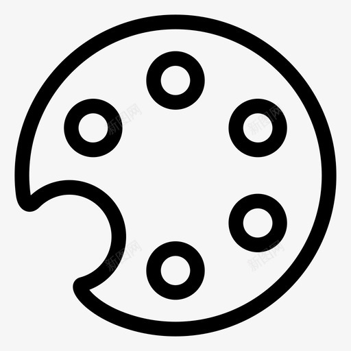 画板调色画画图标svg_新图网 https://ixintu.com 学校 教育 教育校线 画板 画画 调色