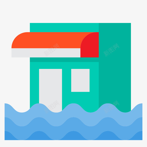 洪水保险74平图标svg_新图网 https://ixintu.com 保险 洪水