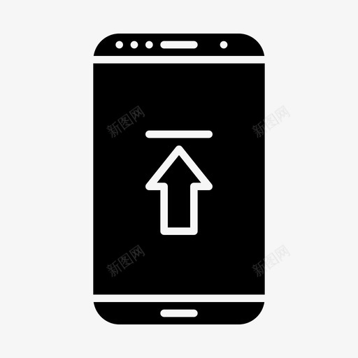 手机上传更新升级图标svg_新图网 https://ixintu.com 上传 升级 字形 手机 更新