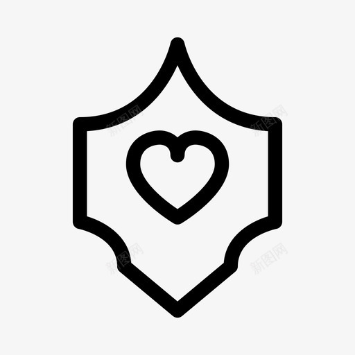 心爱保护图标svg_新图网 https://ixintu.com 保护 安全 心 浪漫 爱 盾牌