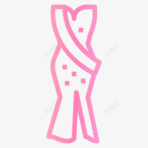 裙子环球小姐1渐变色图标svg_新图网 https://ixintu.com 变色 渐变 环球小姐 裙子