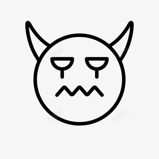 恶魔哭泣号角图标svg_新图网 https://ixintu.com 1行 号角 哭泣 恶魔 悲伤 符号 表情