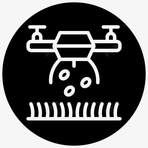 无人机生物农业图标svg_新图网 https://ixintu.com 农业 农场 喷种 园艺 无人机 智能 生产线 生物