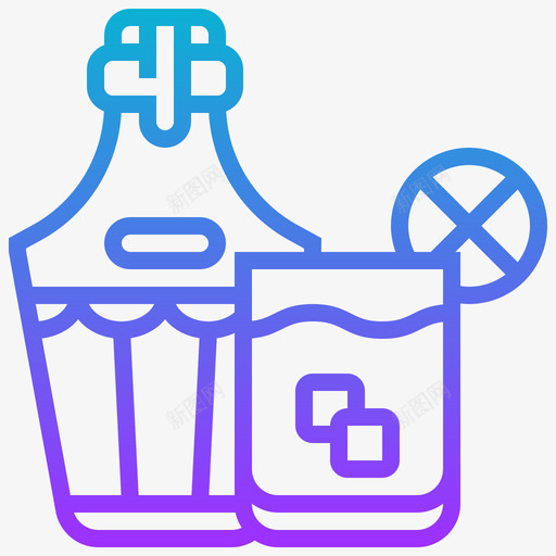 伏特加饮料梯度图标svg_新图网 https://ixintu.com 伏特加 梯度 饮料