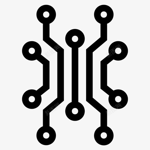 技术电路数字图标svg_新图网 https://ixintu.com 技术 数字 电子 电路