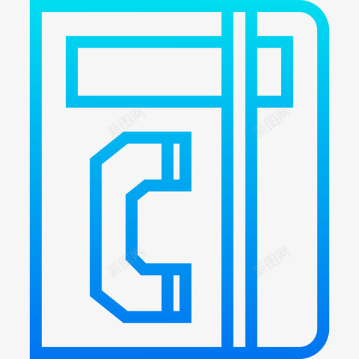 电话簿办公室供应商5梯度图标svg_新图网 https://ixintu.com 供应商 办公室 梯度 电话簿