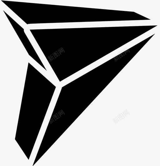 右箭头三维箭头1填充图标svg_新图网 https://ixintu.com 三维 填充 箭头