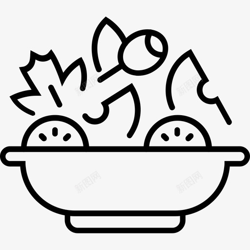 沙拉咖啡菜图标svg_新图网 https://ixintu.com 咖啡 沙拉 蔬菜 食物