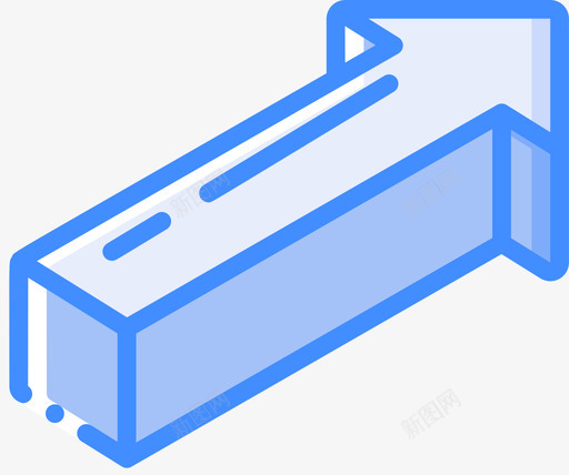 对角线箭头3d箭头2蓝色图标svg_新图网 https://ixintu.com 3d 对角线 箭头 蓝色