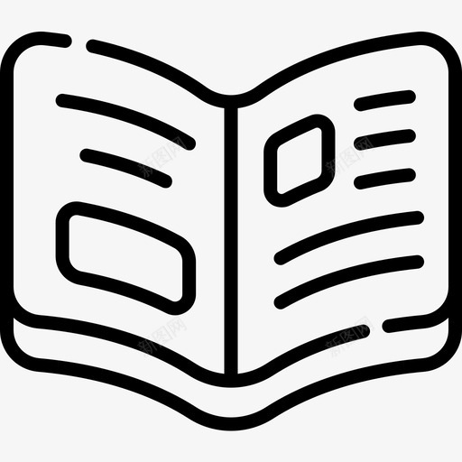 杂志平面85线性图标svg_新图网 https://ixintu.com 平面设计 杂志 线性