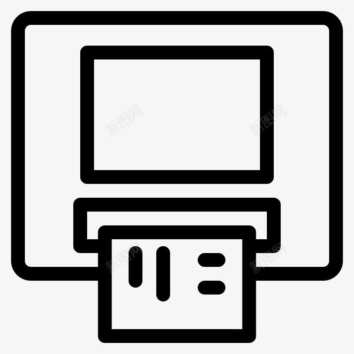 自动取款机卡钱图标svg_新图网 https://ixintu.com 卡 自动取款机 金融 钱