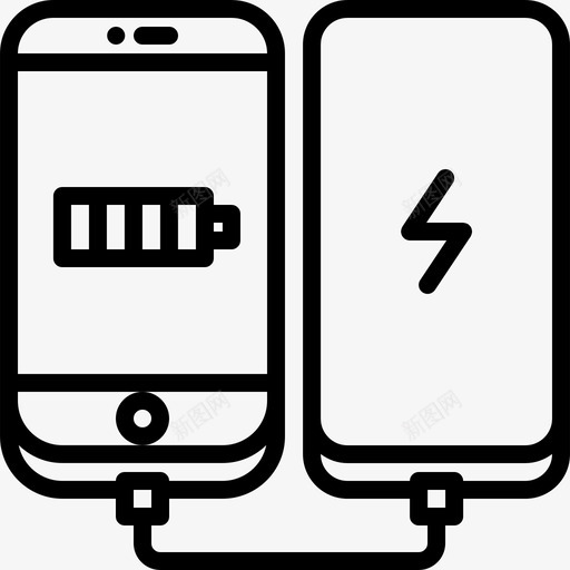 电源组小工具13线性图标svg_新图网 https://ixintu.com 小工 工具 电源 线性