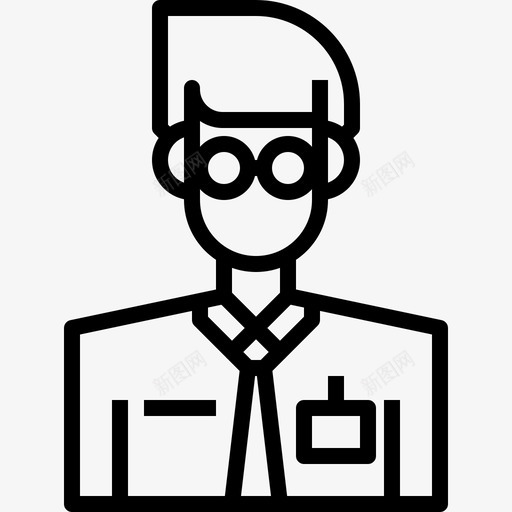 上班族头像男图标svg_新图网 https://ixintu.com 上班族 个人资料 头像 用户