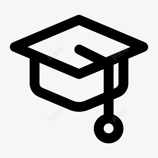 毕业生大学帽子图标svg_新图网 https://ixintu.com 大学 学习 学校 帽子 摩托 校队 毕业生
