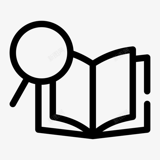 书籍放大镜问题查找阅读图标svg_新图网 https://ixintu.com 书籍放大镜问题 学术媒体差距 查找 缩放 阅读
