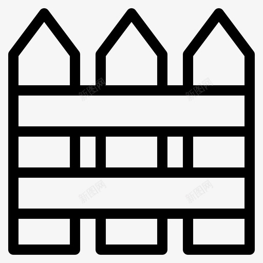 路障围栏花园围栏图标svg_新图网 https://ixintu.com 内部 围栏 花园 路障 防护