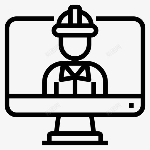 工程师工程56线性图标svg_新图网 https://ixintu.com 工程 工程师 线性