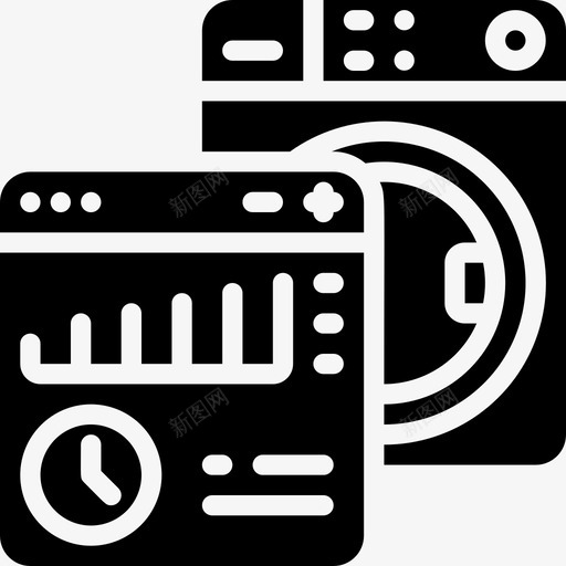洗衣机物联网56填充物图标svg_新图网 https://ixintu.com 填充物 洗衣机 物联网56