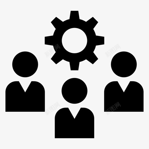 组织业务管理图标svg_新图网 https://ixintu.com 业务 团队 管理 组织 结构