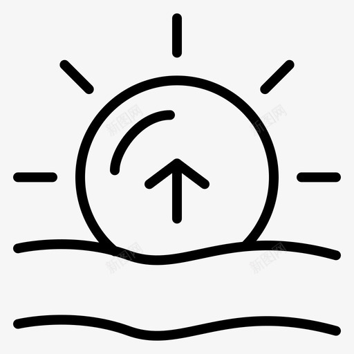 大自然太阳日出图标svg_新图网 https://ixintu.com 大自然 天气 太阳 日出