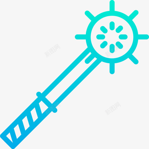 狼牙棒武器7梯度图标svg_新图网 https://ixintu.com 梯度 武器 狼牙棒