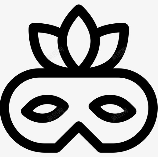 嘉年华面具巴西嘉年华24线性图标svg_新图网 https://ixintu.com 嘉年华面具 巴西嘉年华24 线性