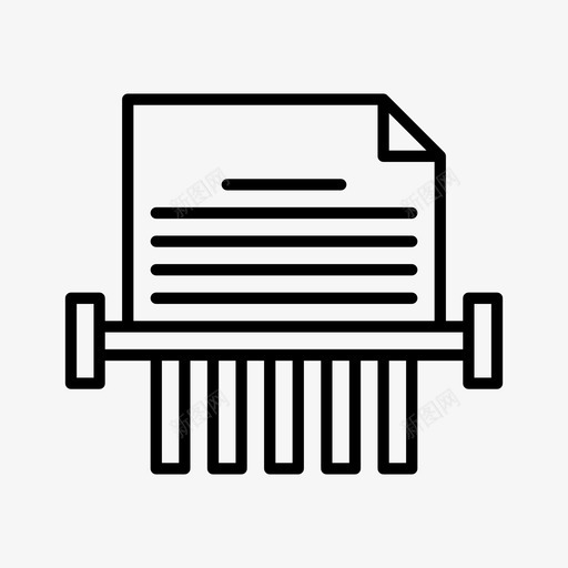 碎纸机数据保护图标svg_新图网 https://ixintu.com 保护 安全 数据 碎纸机