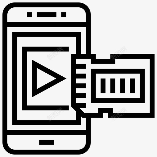 播放视频计算机技术13线性图标svg_新图网 https://ixintu.com 技术 播放 线性 视频 计算机