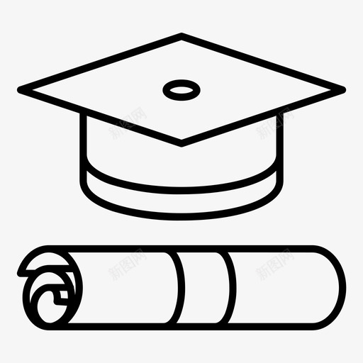 毕业证教育学校图标svg_新图网 https://ixintu.com 大学 学校 教师 教育 毕业证 科学
