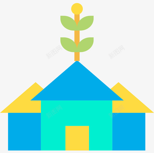 住宅房地产147平房图标svg_新图网 https://ixintu.com 住宅 平房 房地产