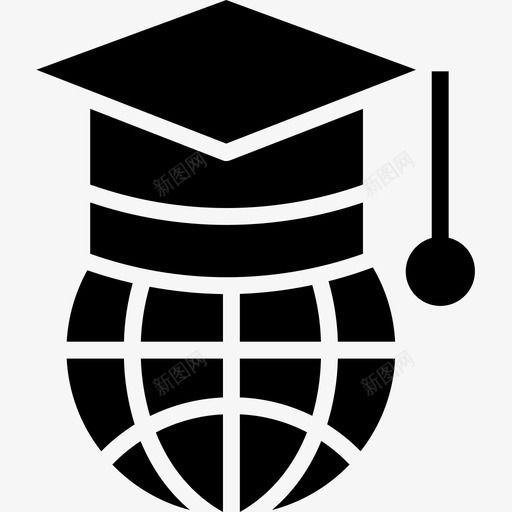 全球教育在线学习28扎实图标svg_新图网 https://ixintu.com 全球 在线学习 扎实 教育