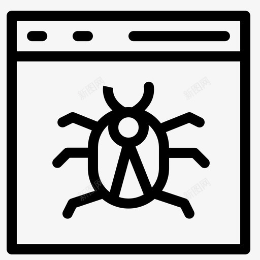 应用程序浏览器错误图标svg_新图网 https://ixintu.com 应用程序 开发 浏览器 编码 编程 错误