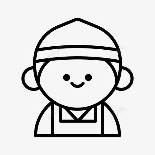 服务员伙计快餐店的偶像图标svg_新图网 https://ixintu.com 伙计 偶像 快餐店 服务员