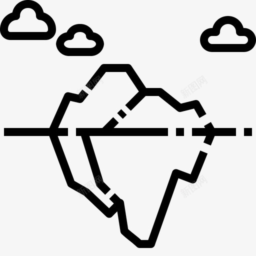 冰山灾难水图标svg_新图网 https://ixintu.com 冰山 景观 灾难