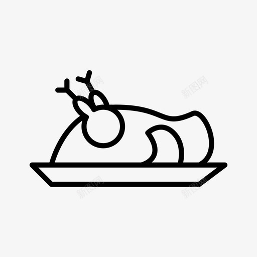 烹饪食物美食图标svg_新图网 https://ixintu.com 火鸡 烹饪 美食 食物