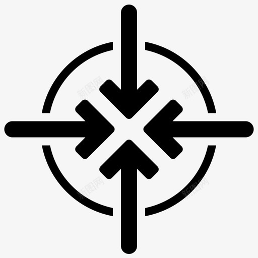 狭窄收缩高速公路图标svg_新图网 https://ixintu.com 合并 收缩 狭窄 狭隘 高速公路