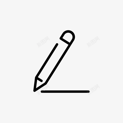 铅笔办公室142直线型图标svg_新图网 https://ixintu.com 办公室 直线 线型 铅笔