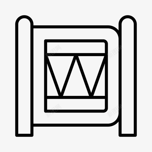 门栅栏金属门图标svg_新图网 https://ixintu.com 栅栏 金属