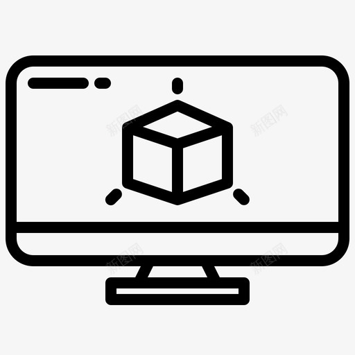3d建筑65线性图标svg_新图网 https://ixintu.com 3d 建筑 线性