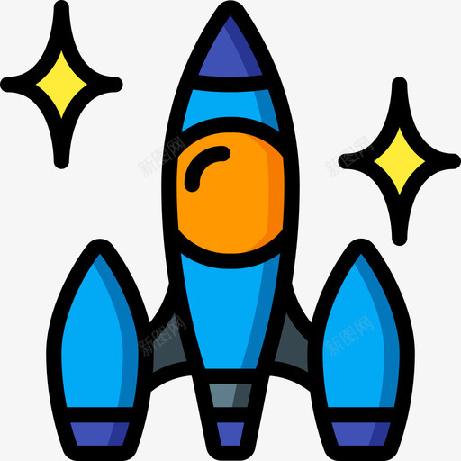 太空船科幻1线性颜色图标svg_新图网 https://ixintu.com 太空船 科幻1 线性颜色