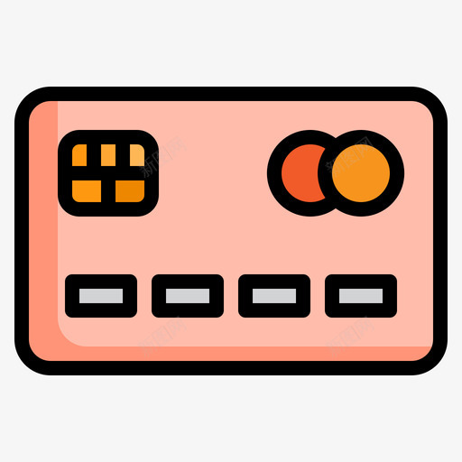信用卡财务会计4线颜色图标svg_新图网 https://ixintu.com 信用卡 财务会计 颜色