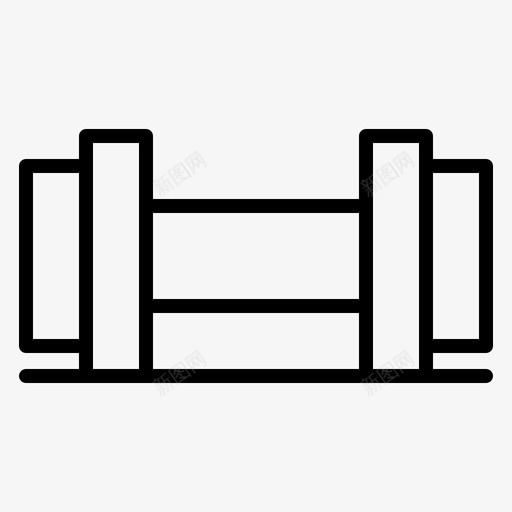 哑铃工具重量图标svg_新图网 https://ixintu.com 哑铃 工具 重量