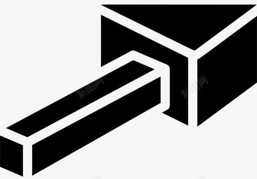 右箭头三维箭头1填充图标svg_新图网 https://ixintu.com 三维 填充 箭头